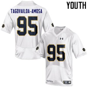 Notre Dame Fighting Irish Youth Myron Tagovailoa-Amosa #95 White Under Armour Authentic Stitched College NCAA Football Jersey GRU6199ED